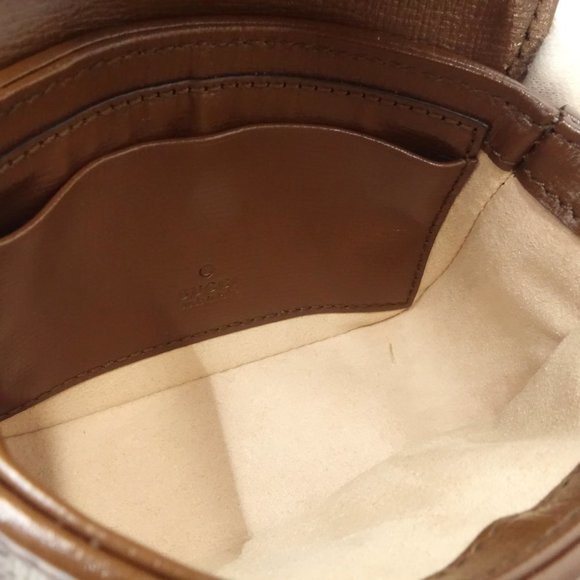 GUCCI Wallet Chain 699760 Horsebit GG Supreme Canvas Beige Brown - Picture 7 of 10